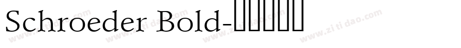 Schroeder Bold字体转换